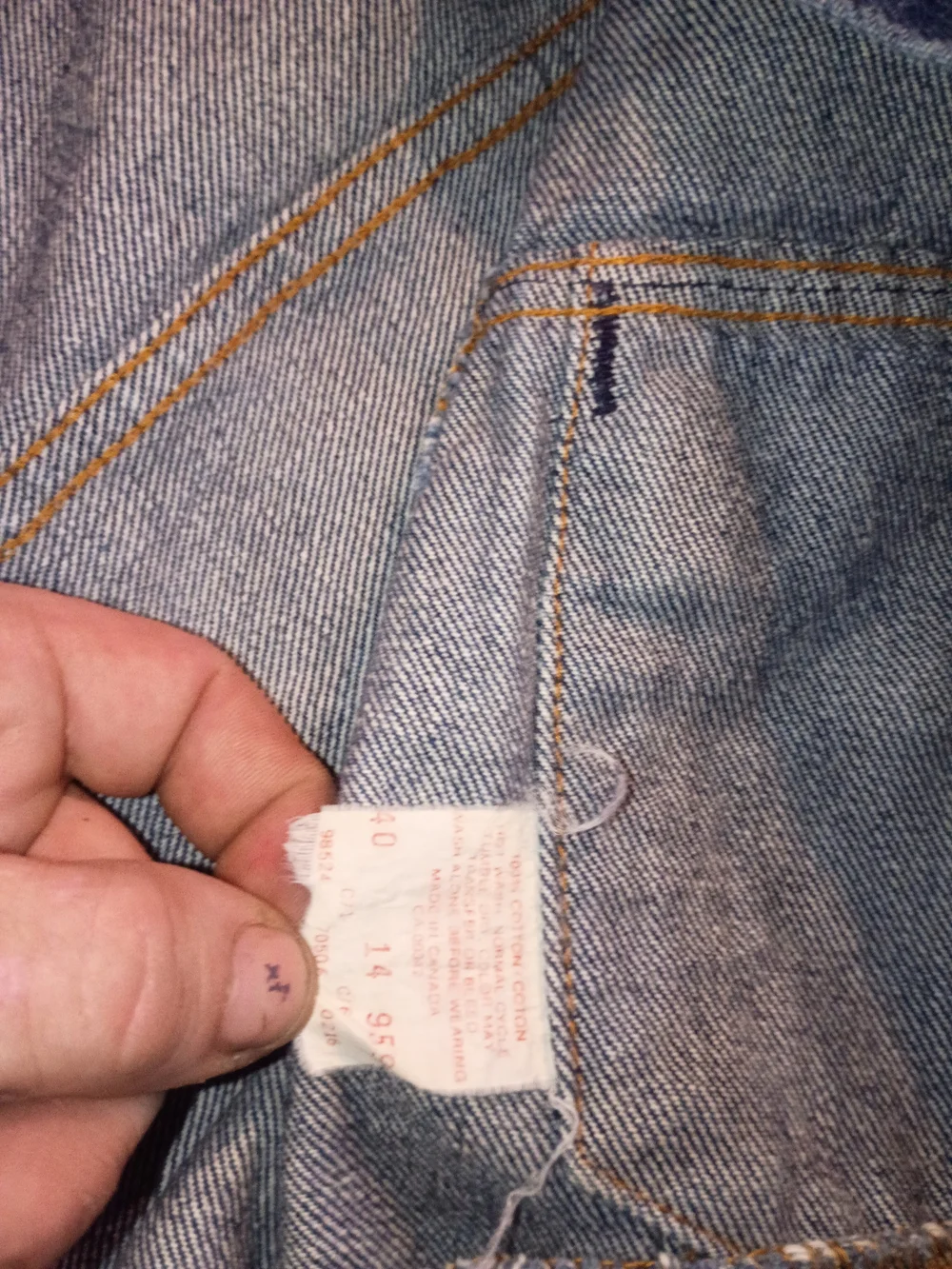 Vintage Levi's Blue Denim Jacket (Vest)